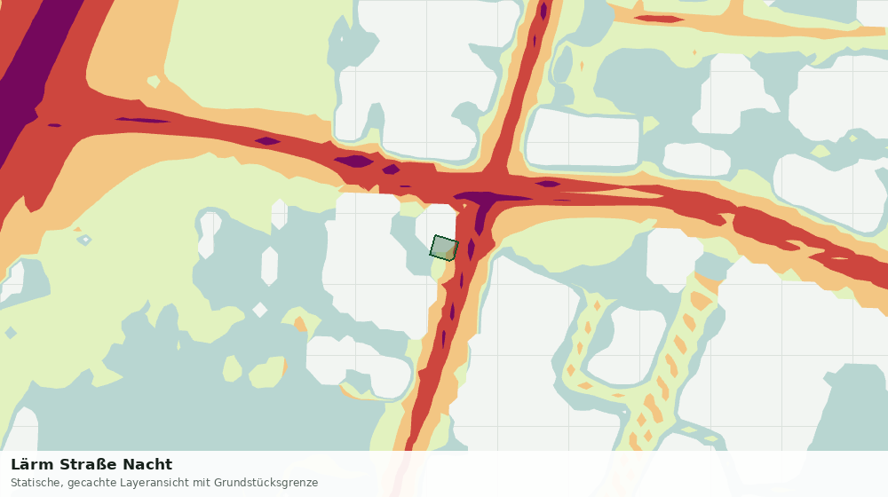Statische Kartenansicht: Lärm Straße Nacht