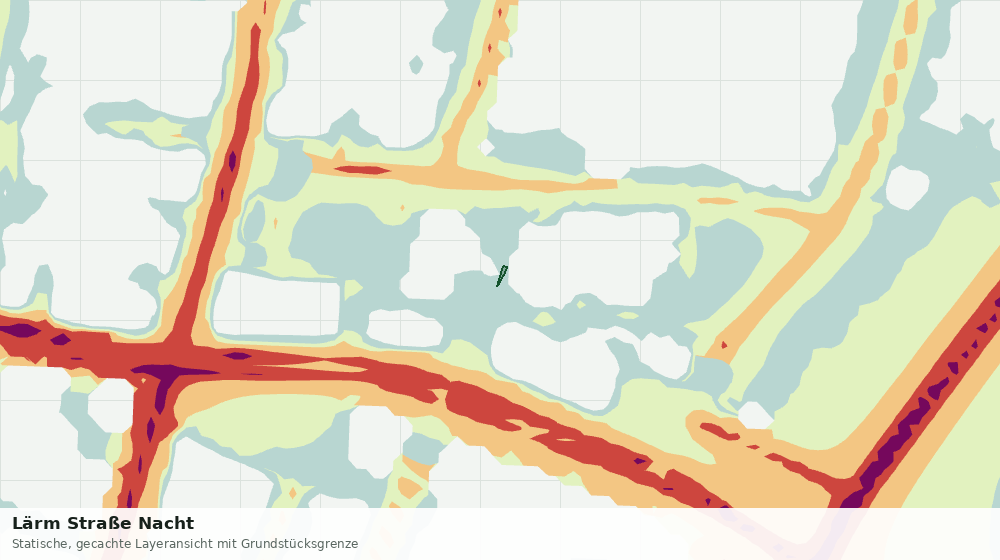 Statische Kartenansicht: Lärm Straße Nacht