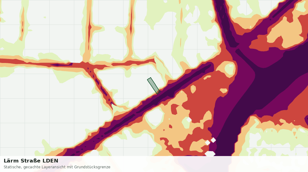 Statische Kartenansicht: Lärm Straße LDEN