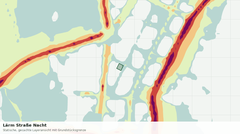 Statische Kartenansicht: Lärm Straße Nacht