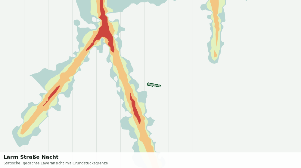 Statische Kartenansicht: Lärm Straße Nacht
