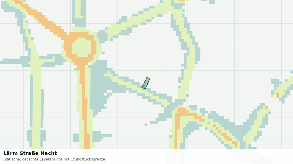 Statische Kartenansicht: Lärm Straße Nacht