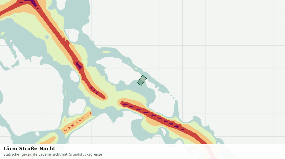 Statische Kartenansicht: Lärm Straße Nacht