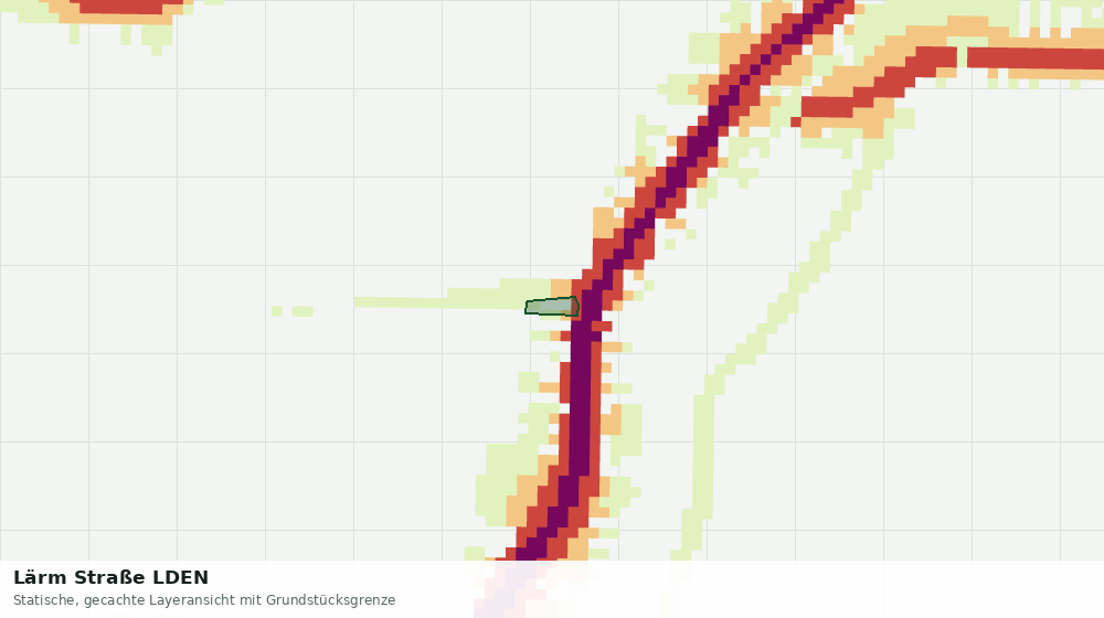 Statische Kartenansicht: Lärm Straße LDEN