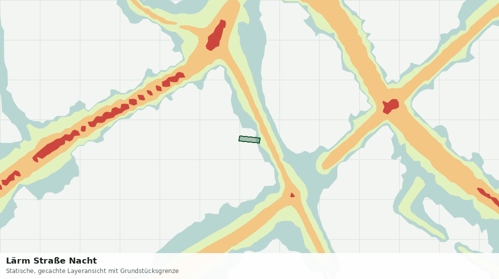 Statische Kartenansicht: Lärm Straße Nacht