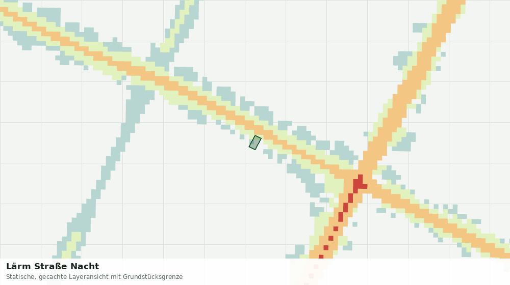 Statische Kartenansicht: Lärm Straße Nacht