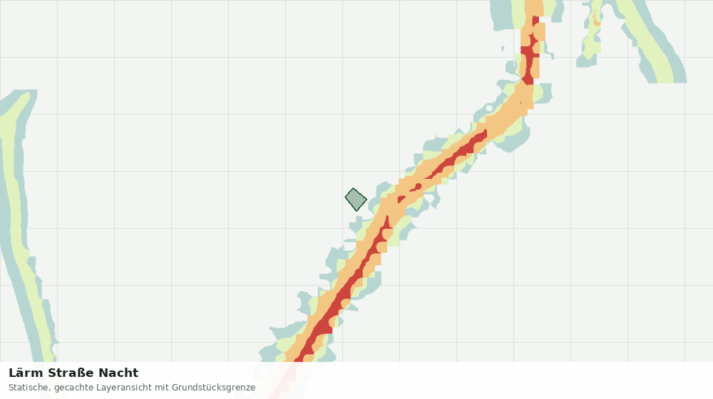 Statische Kartenansicht: Lärm Straße Nacht