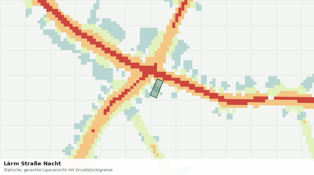Statische Kartenansicht: Lärm Straße Nacht