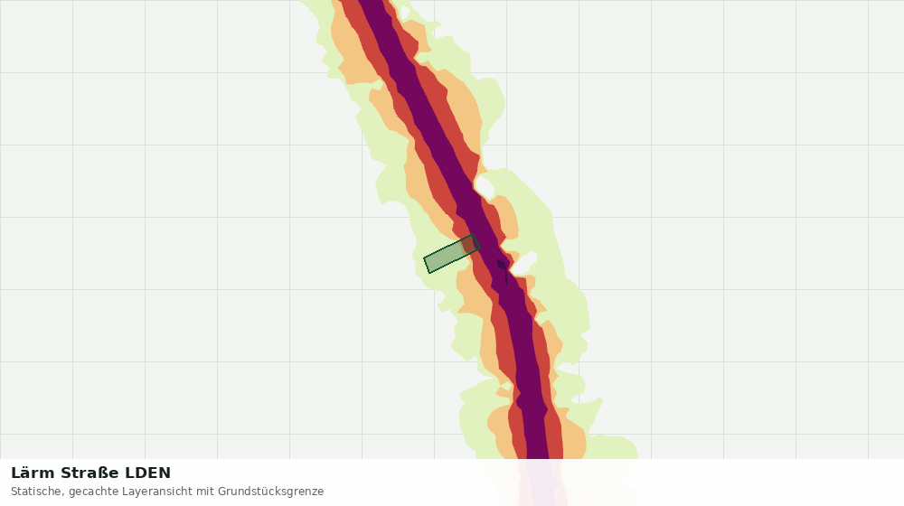 Statische Kartenansicht: Lärm Straße LDEN