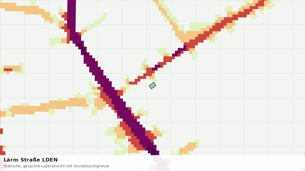 Statische Kartenansicht: Lärm Straße LDEN