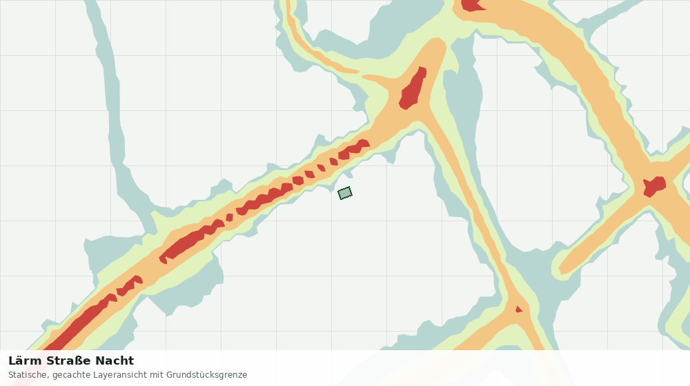 Statische Kartenansicht: Lärm Straße Nacht