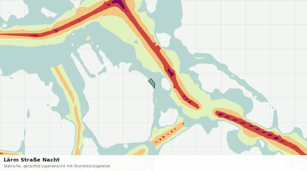 Statische Kartenansicht: Lärm Straße Nacht