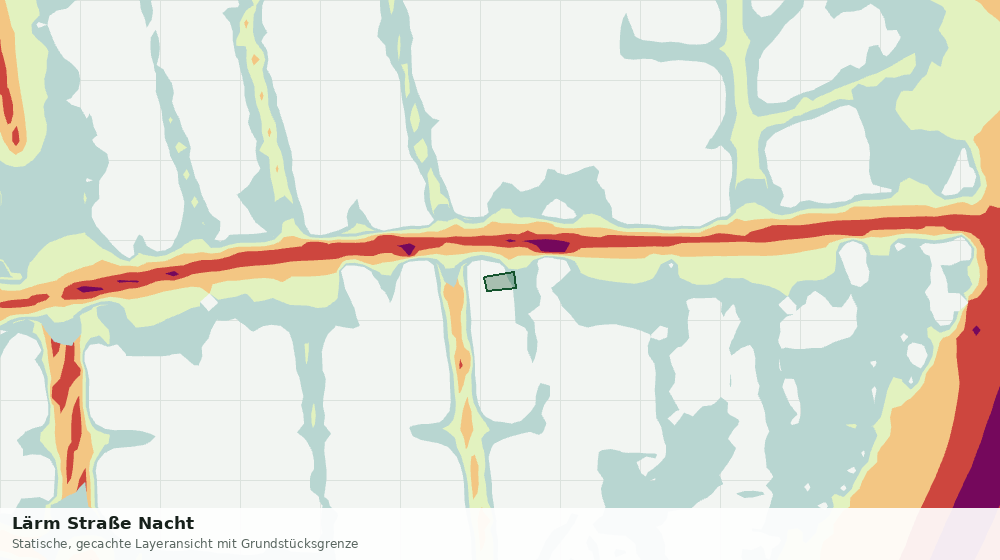 Statische Kartenansicht: Lärm Straße Nacht