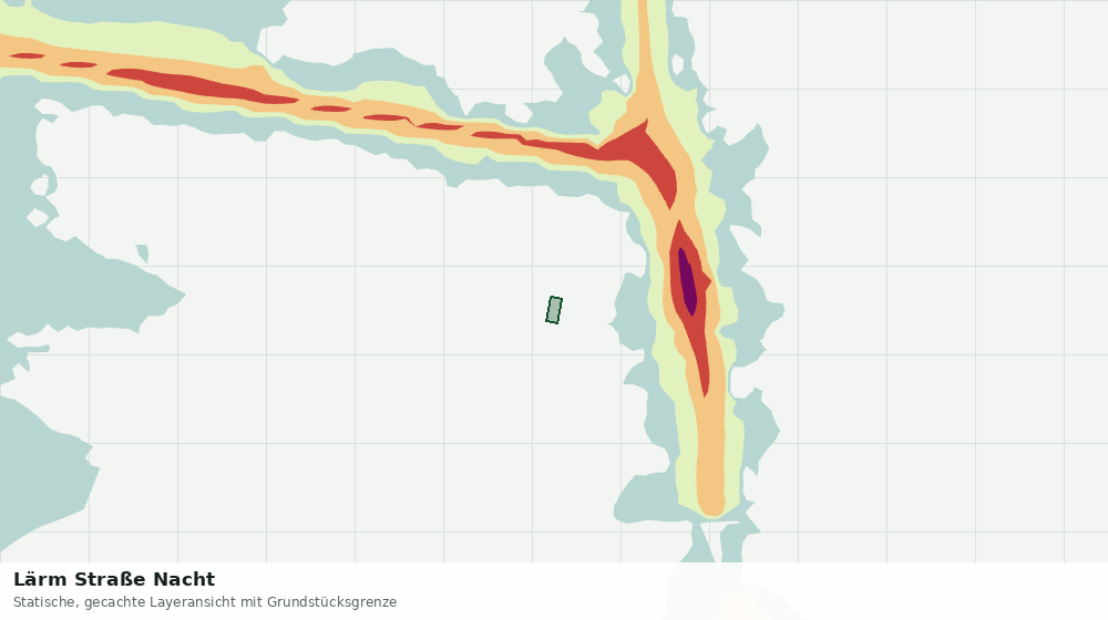 Statische Kartenansicht: Lärm Straße Nacht