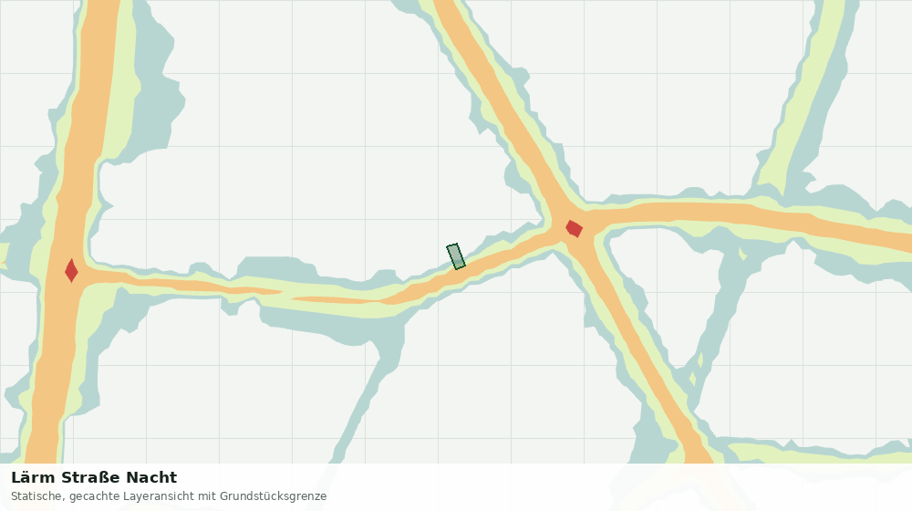 Statische Kartenansicht: Lärm Straße Nacht