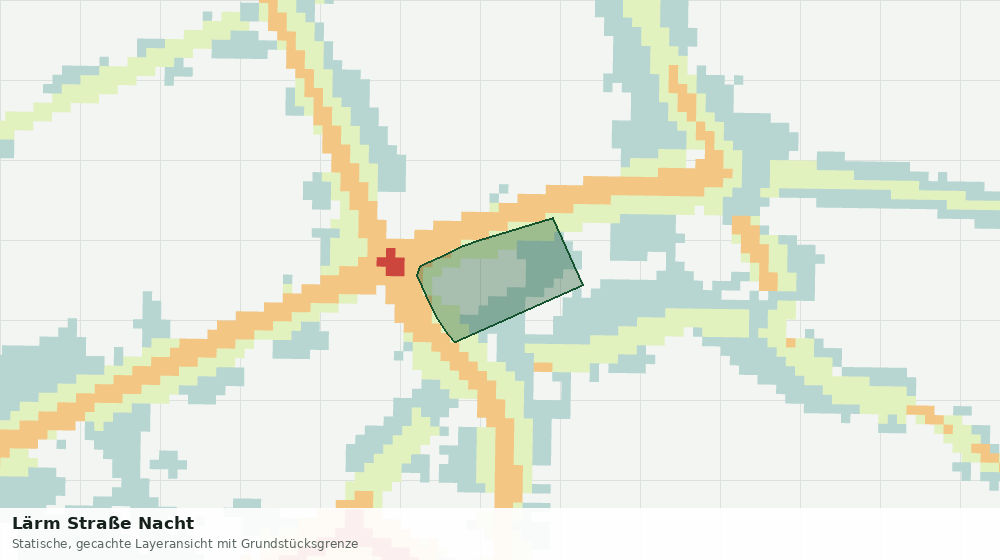 Statische Kartenansicht: Lärm Straße Nacht