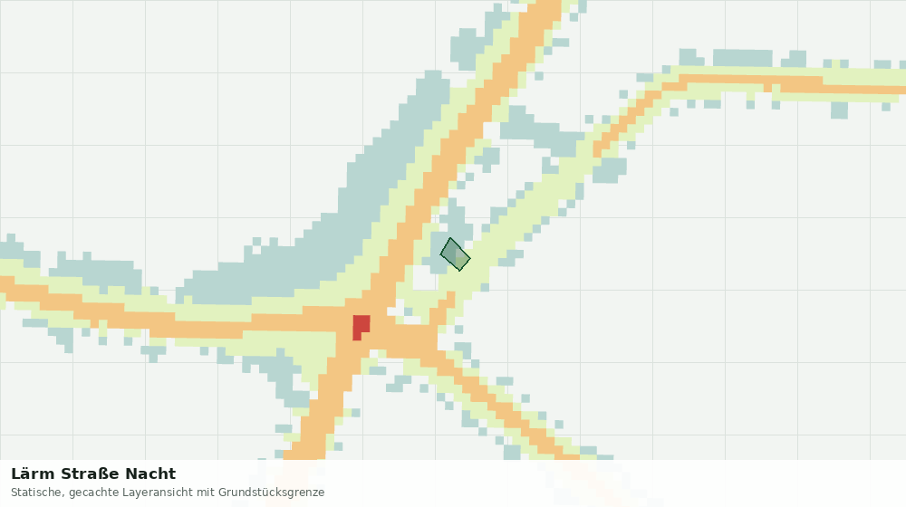 Statische Kartenansicht: Lärm Straße Nacht