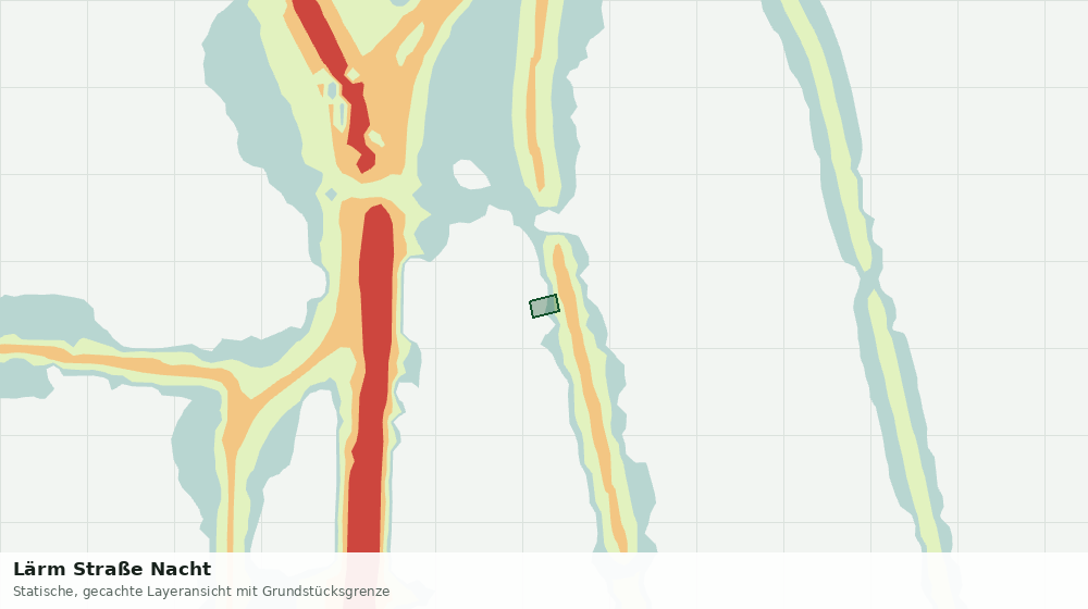 Statische Kartenansicht: Lärm Straße Nacht
