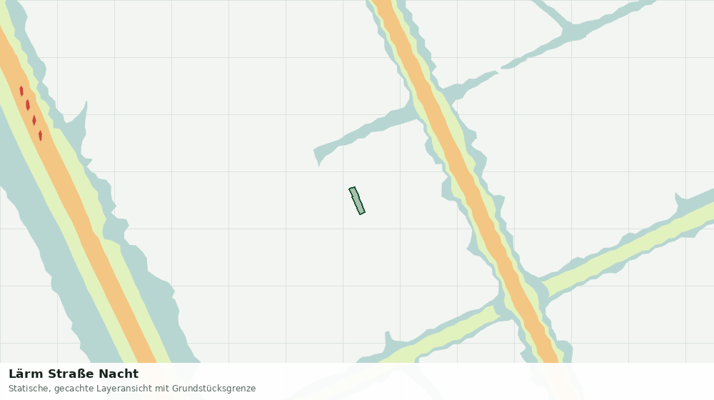 Statische Kartenansicht: Lärm Straße Nacht