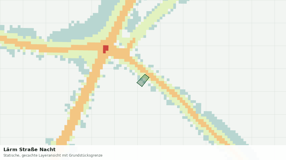 Statische Kartenansicht: Lärm Straße Nacht