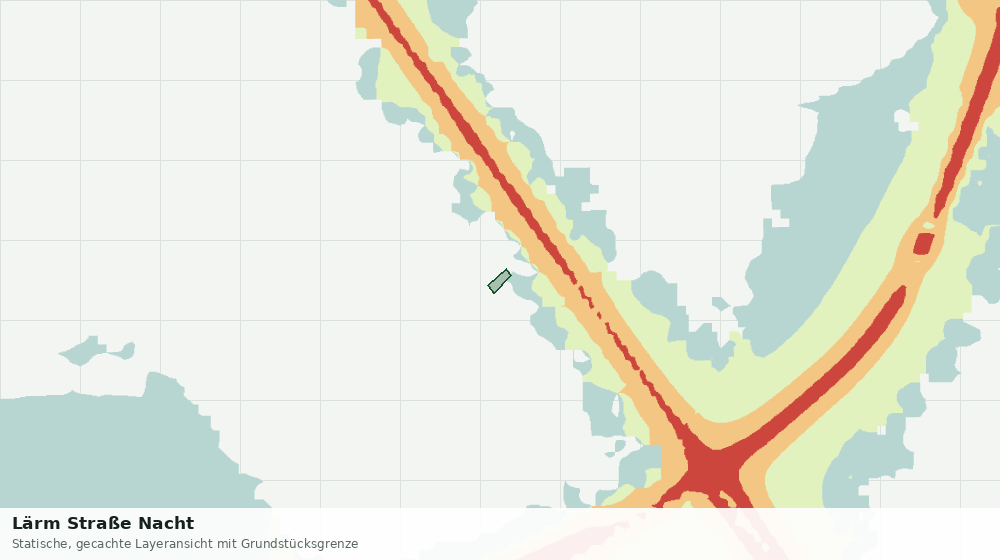Statische Kartenansicht: Lärm Straße Nacht