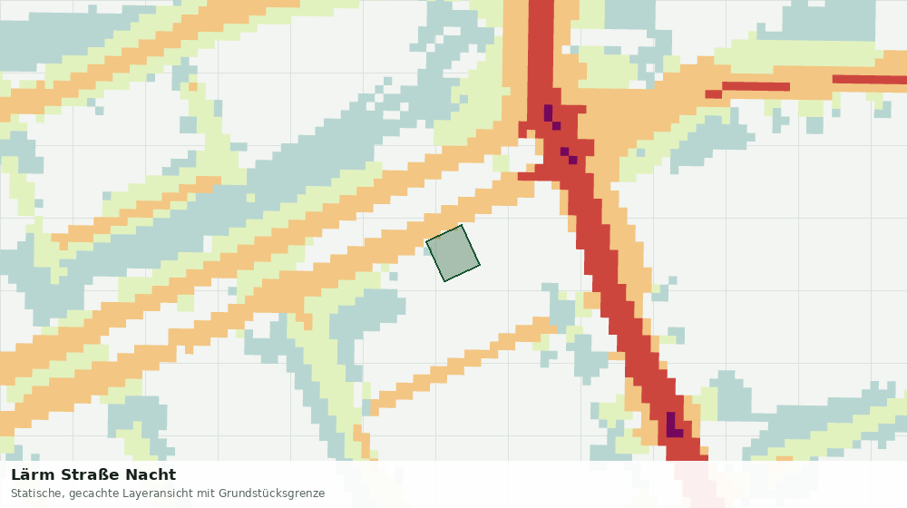 Statische Kartenansicht: Lärm Straße Nacht