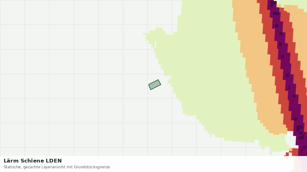 Statische Kartenansicht: Lärm Schiene LDEN