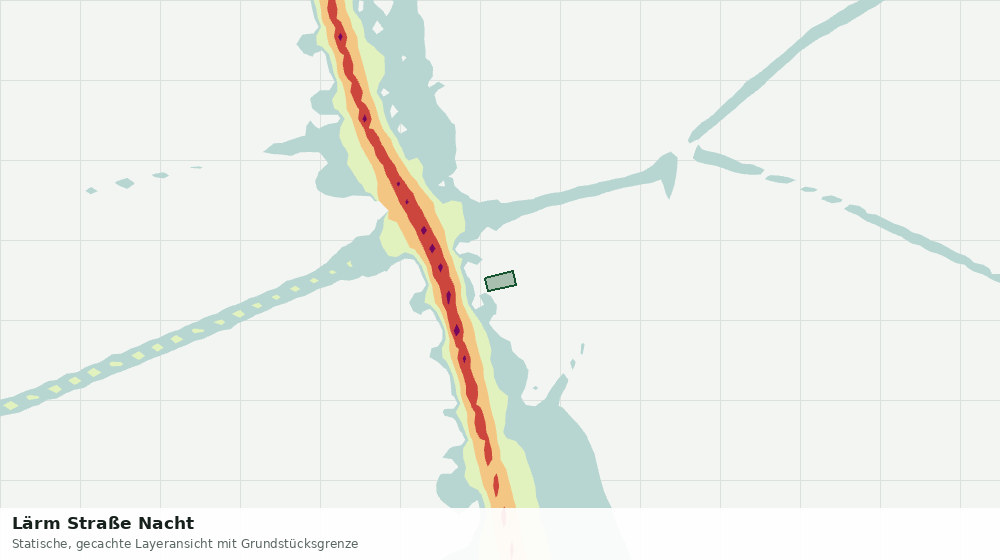 Statische Kartenansicht: Lärm Straße Nacht
