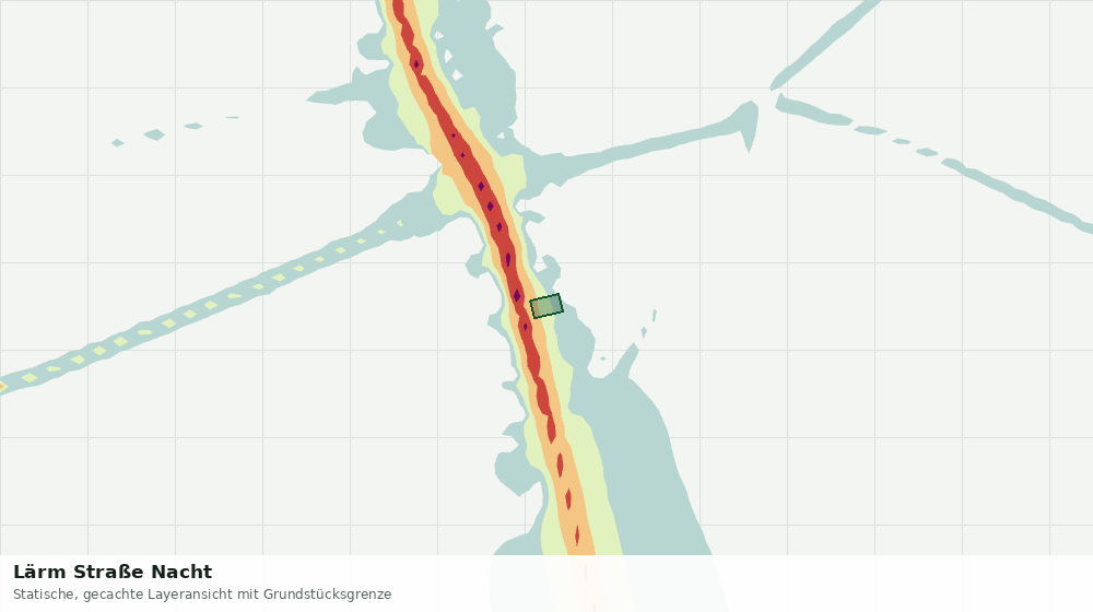 Statische Kartenansicht: Lärm Straße Nacht