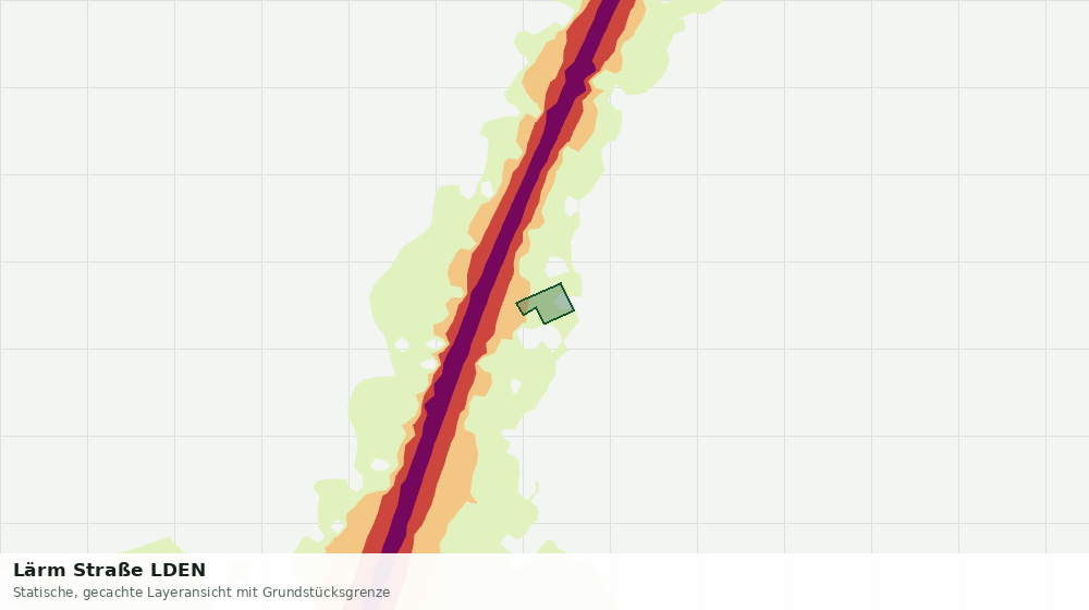 Statische Kartenansicht: Lärm Straße LDEN