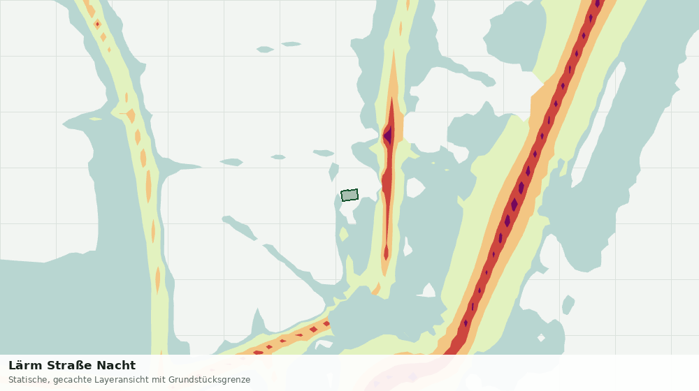 Statische Kartenansicht: Lärm Straße Nacht
