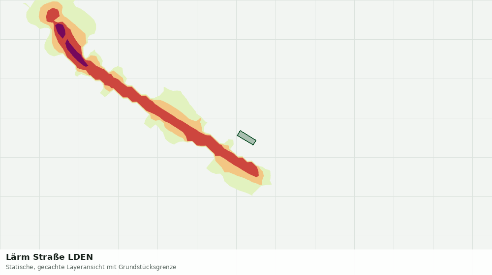 Statische Kartenansicht: Lärm Straße LDEN