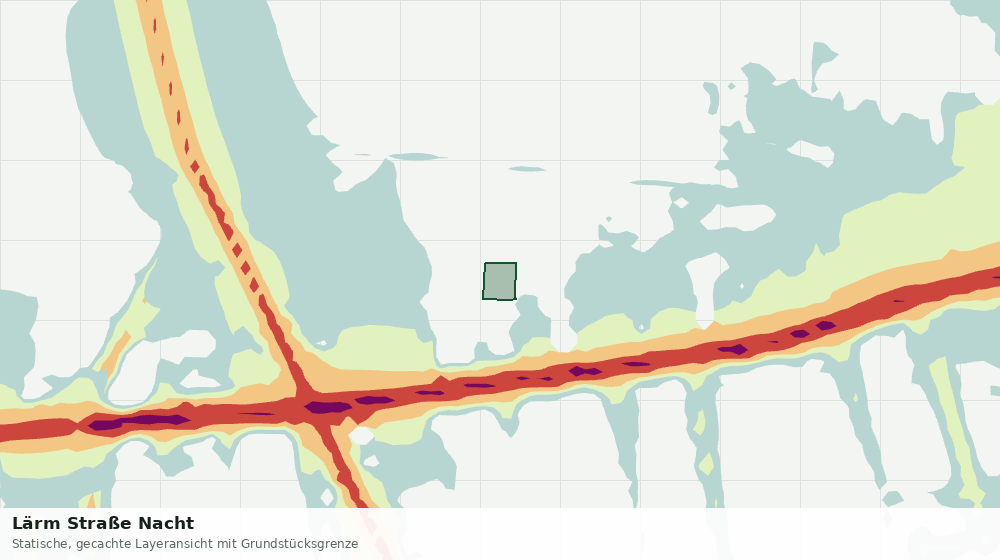 Statische Kartenansicht: Lärm Straße Nacht