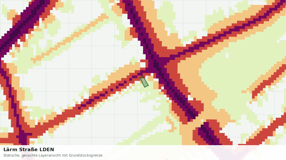 Statische Kartenansicht: Lärm Straße LDEN