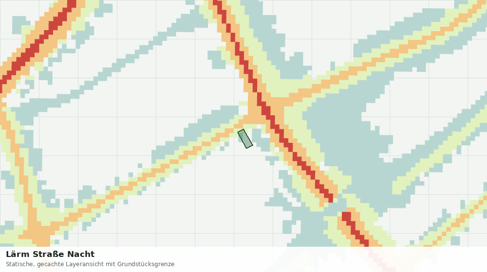 Statische Kartenansicht: Lärm Straße Nacht