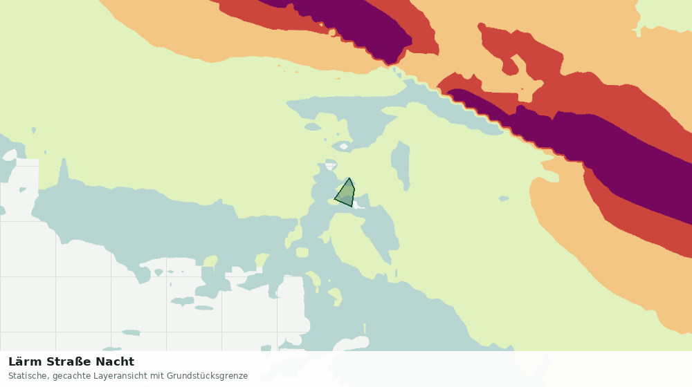 Statische Kartenansicht: Lärm Straße Nacht