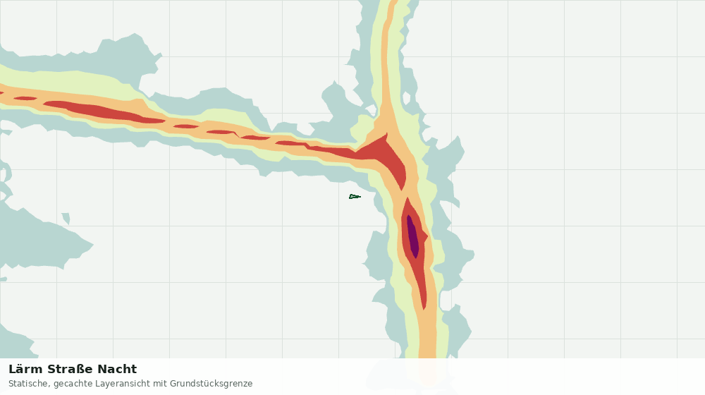 Statische Kartenansicht: Lärm Straße Nacht