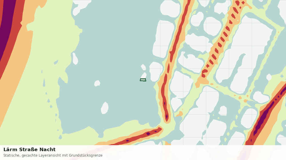 Statische Kartenansicht: Lärm Straße Nacht