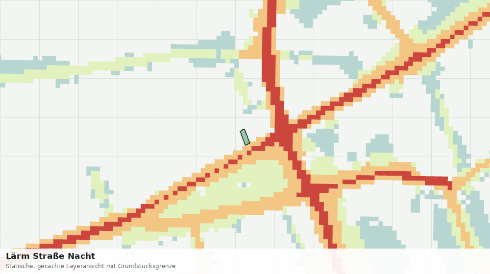 Statische Kartenansicht: Lärm Straße Nacht