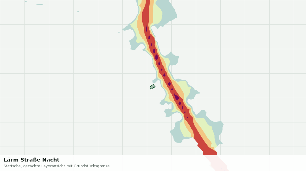 Statische Kartenansicht: Lärm Straße Nacht