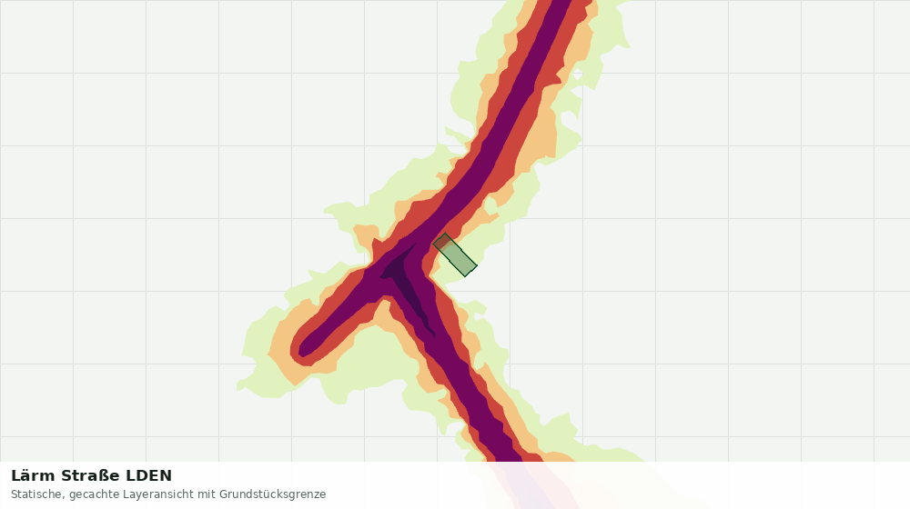 Statische Kartenansicht: Lärm Straße LDEN