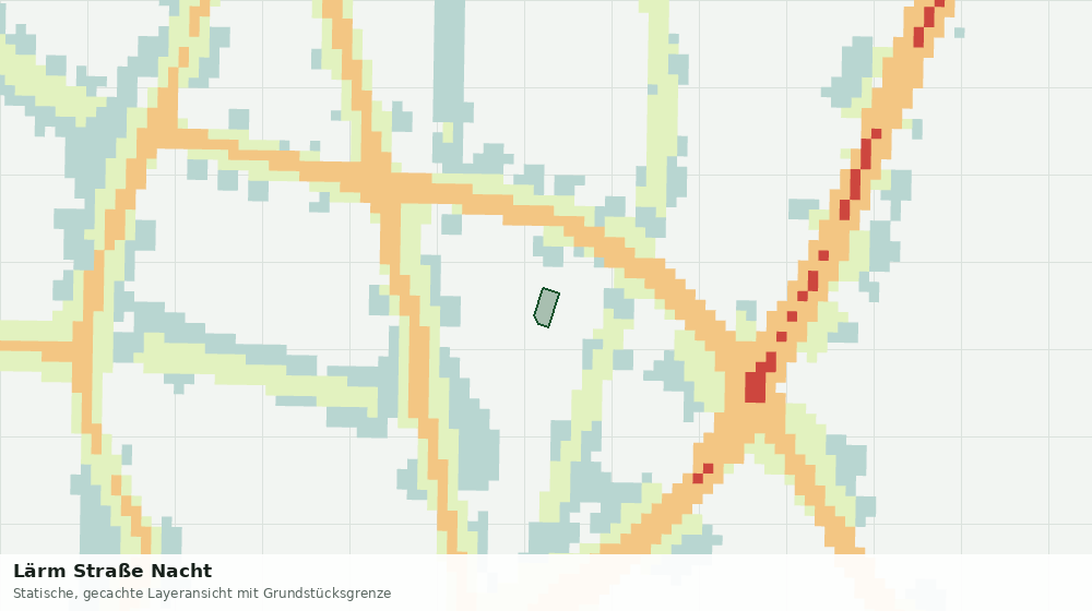 Statische Kartenansicht: Lärm Straße Nacht