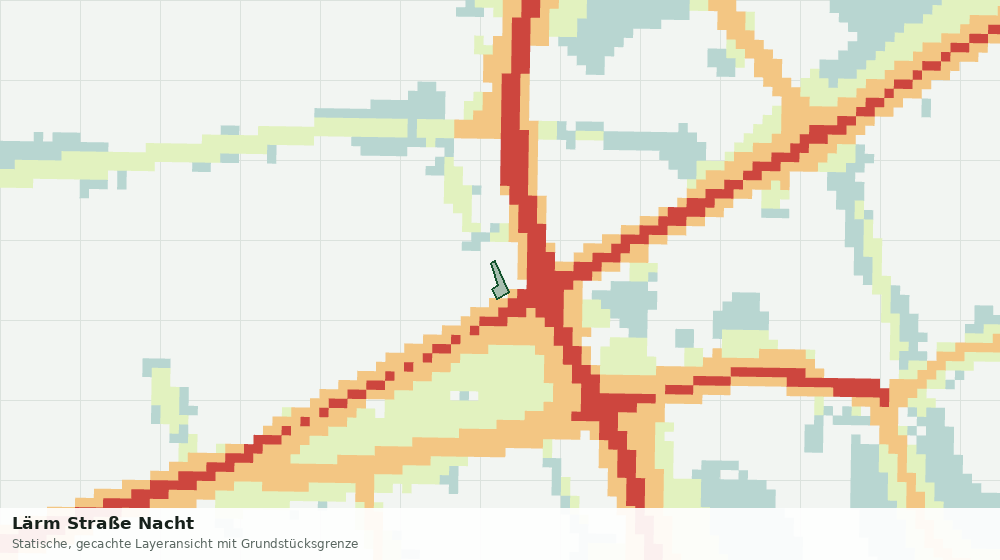 Statische Kartenansicht: Lärm Straße Nacht