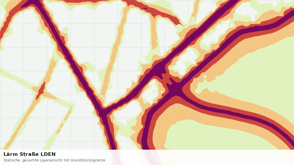 Statische Kartenansicht: Lärm Straße LDEN