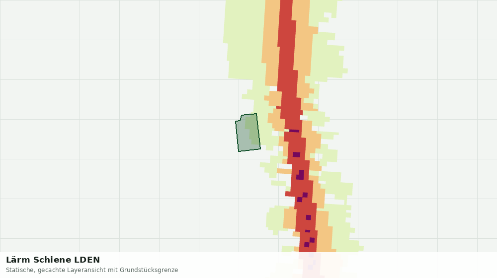 Statische Kartenansicht: Lärm Schiene LDEN