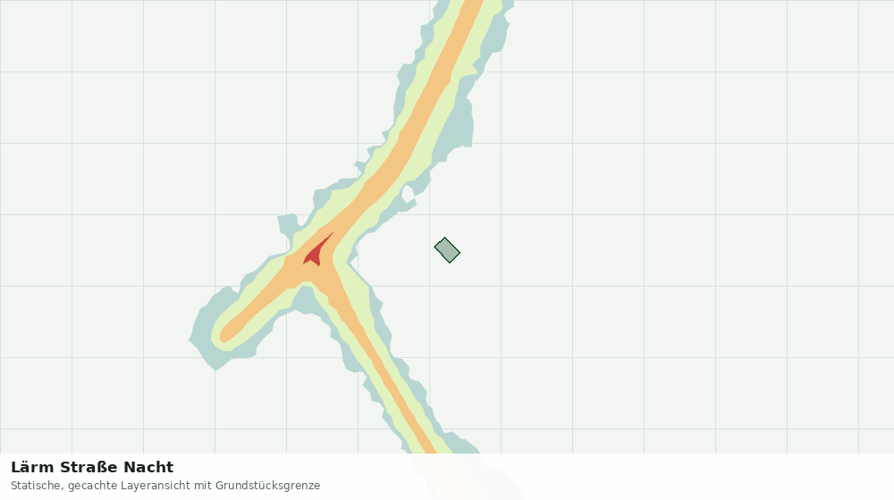 Statische Kartenansicht: Lärm Straße Nacht