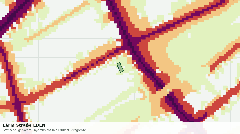 Statische Kartenansicht: Lärm Straße LDEN