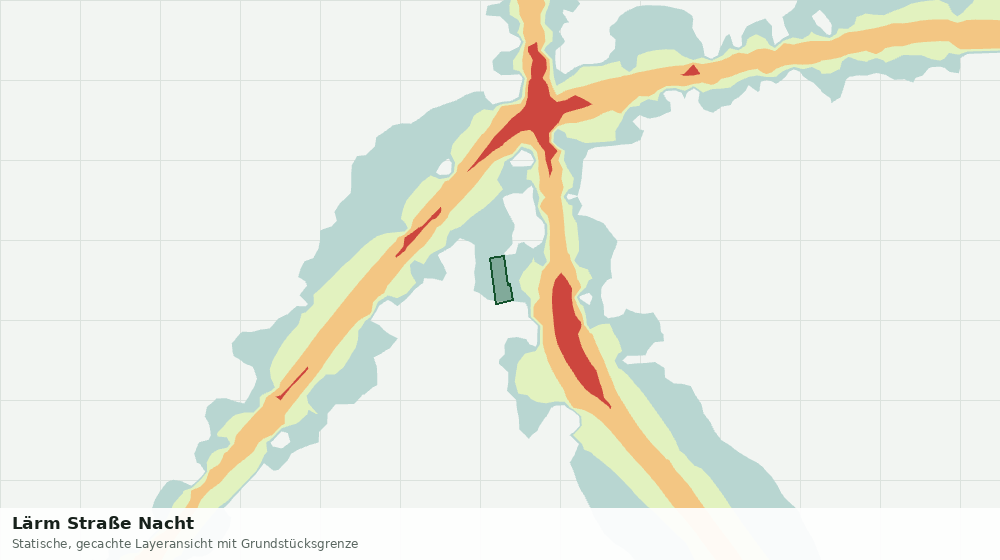 Statische Kartenansicht: Lärm Straße Nacht
