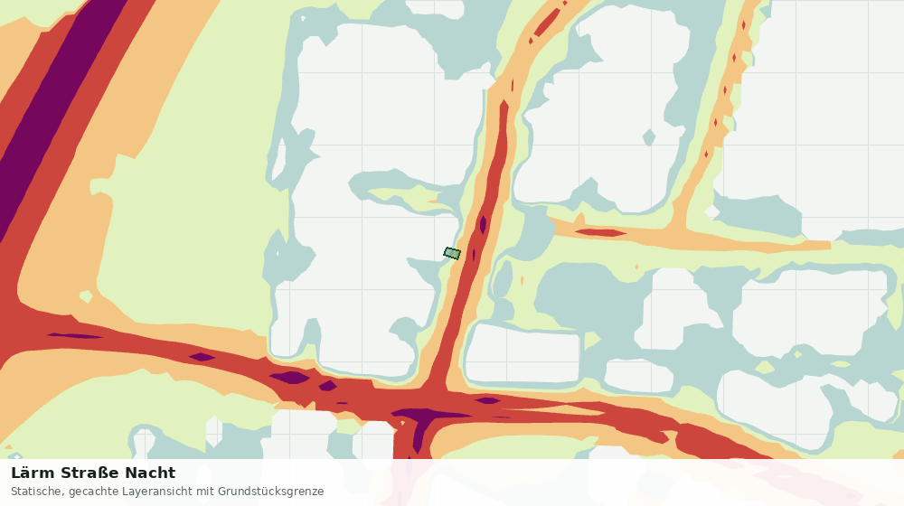 Statische Kartenansicht: Lärm Straße Nacht