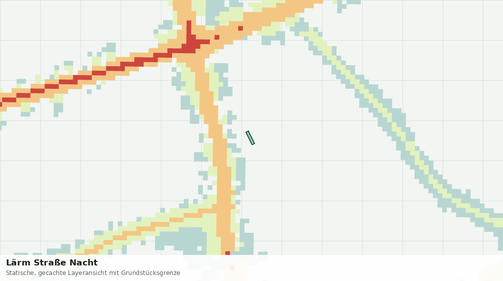 Statische Kartenansicht: Lärm Straße Nacht
